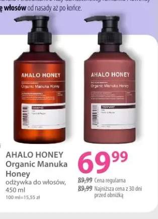 Organic Manuka Honey odżywka do włosów Ahalo
