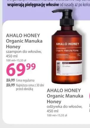 Organic Manuka Honey szampon do włosów Ahalo