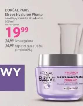 Nawilżająca maska do włosów Elseve Hyaluron Plump L'Oréal Paris
