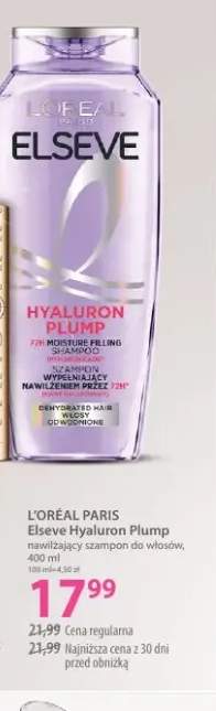 Nawilżający szampon do włosów Elseve Hyaluron Plump L'Oréal Paris