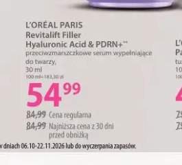 Przeciwzmarszczkowe serum wypełniające do twarzy Revitalift Filler Hyaluronic Acid & PDRN+ L'Oréal Paris