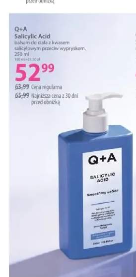 Balsam do ciała z kwasem salicylowym przeciw wypryskom Salicylic Acid Q+A