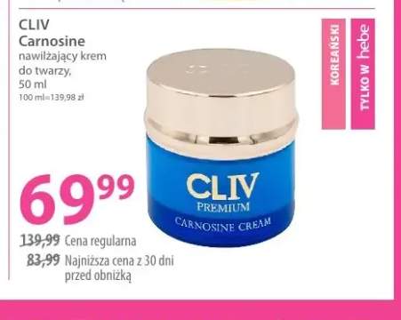Nawilżający krem do twarzy CLIV Carnosine
