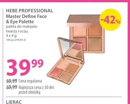 Paleta do makijażu twarzy i oczu Hebe Professional Master Define Face & Eye Palette