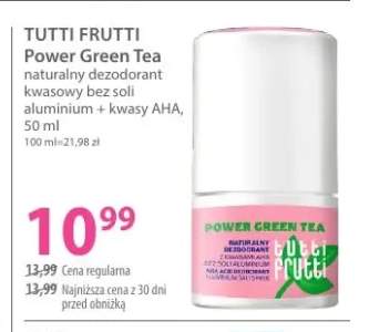 Naturalny dezodorant kwasowy Power Green Tea Tutti Frutti