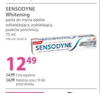 Pasta do mycia zębów Whitening odświeżająca wybielająca przeciw próchnicy Sensodyne