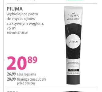 Wybielająca pasta do mycia zębów z aktywnym węglem Piuma