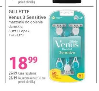 Maszynki do golenia damskie Venus 3 Sensitive Gillette