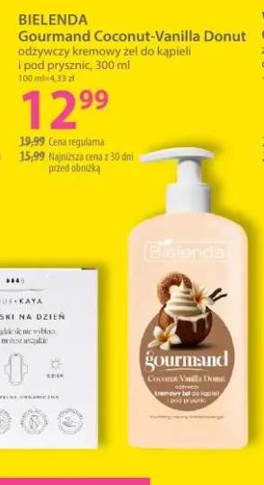 Odżywczy kremowy żel do kąpieli i pod prysznic Gourmand Coconut-Vanilla Donut Bielenda