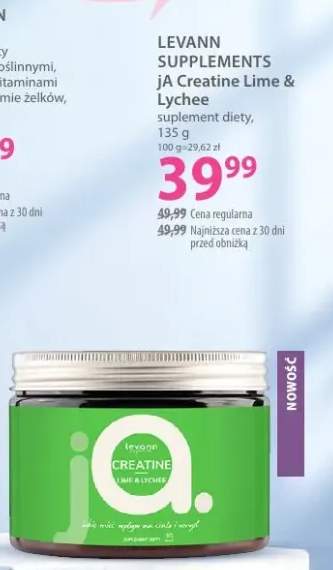 Suplement diety jA Creatine Lime & Lychee Levann Supplements