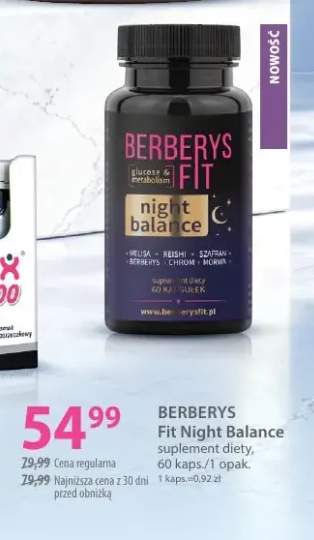 Suplement diety Fit Night Balance Berberys