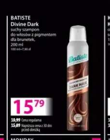 Suchy szampon do włosów z pigmentem dla brunetek Divine Dark Batiste