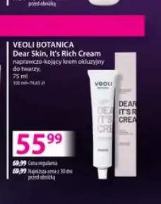 Naprawczo-kojący krem okluzyjny do twarzy Dear Skin, It's Rich Cream Veoli Botanica